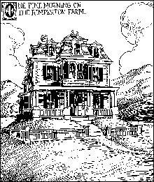 YE OLDE MANSE: A page from Billy Hazelnuts, featuring Millionaire's great-grandfather's house in Dorchester.